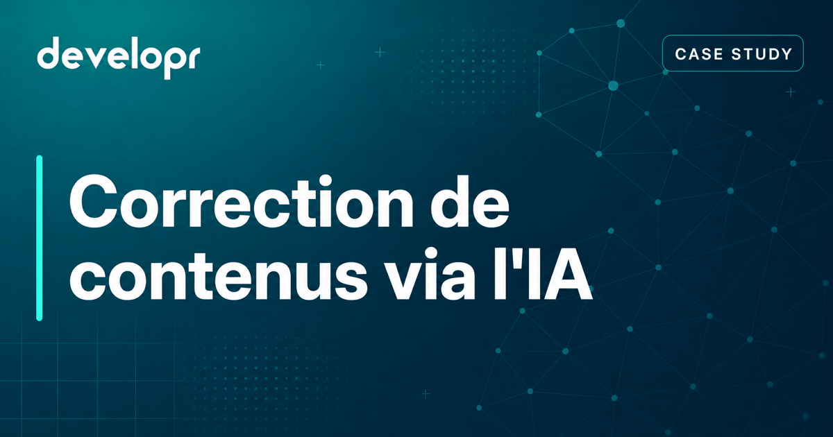 Correction de contenus via IA